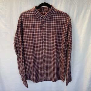 UNTUCKit Mens Large Tall Long Sleeve Button Up Flannel Plaid Preppy Academia